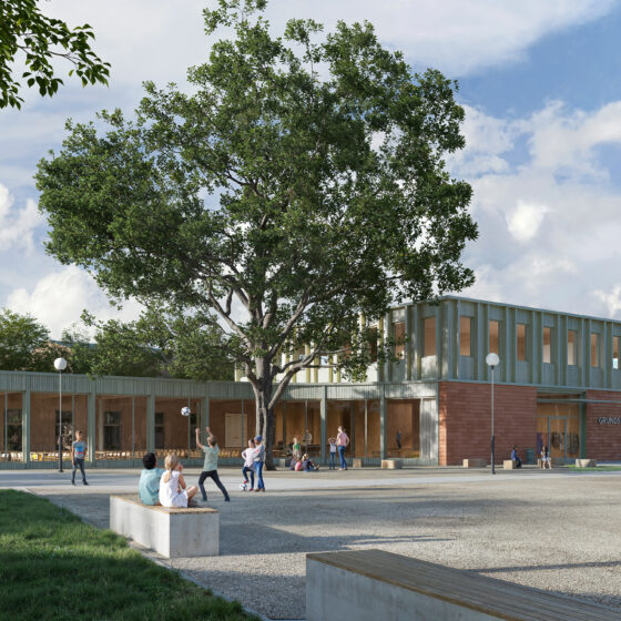 HUPE FLATAU PARTNER Schulbau Hamburg Grundschule Iserbarg Holz-Hybrid